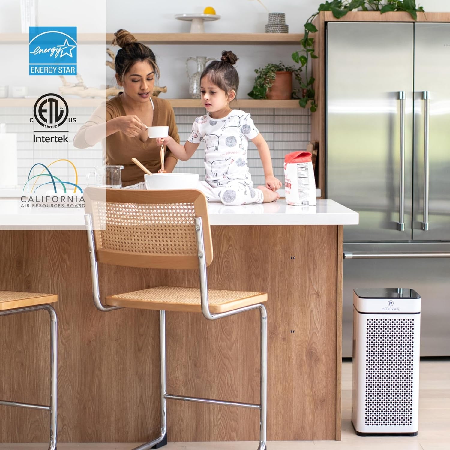 Medify MA-40 Air Purifier with HEPA Filter | 1,793 Ft² Coverage in 1Hr for Smoke, Wildfires, Odors, Pollen, Pets | Quiet Removal to 0.3 Microns | White, 1-Pack