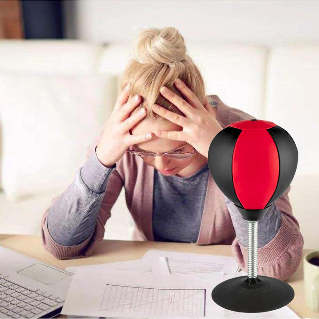Stress Buster Desktop Punching Bag - Suctions to Your Desk,  Heavy Duty Stress Relief Ball, Funny Gifts for Boss or Coworker, Easter