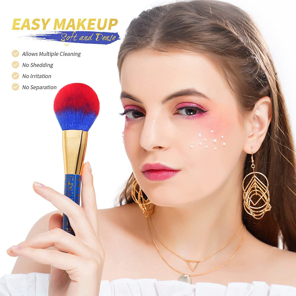Makeup Brush Set 19Cs -Ancient Egyptian Series, Luxe Design | Professional Makeup Brushes for Foundation, Blush, Bronzer, Contour, Eyeshadow & Powder, Gift Set, Cruelty-Free & Vegan