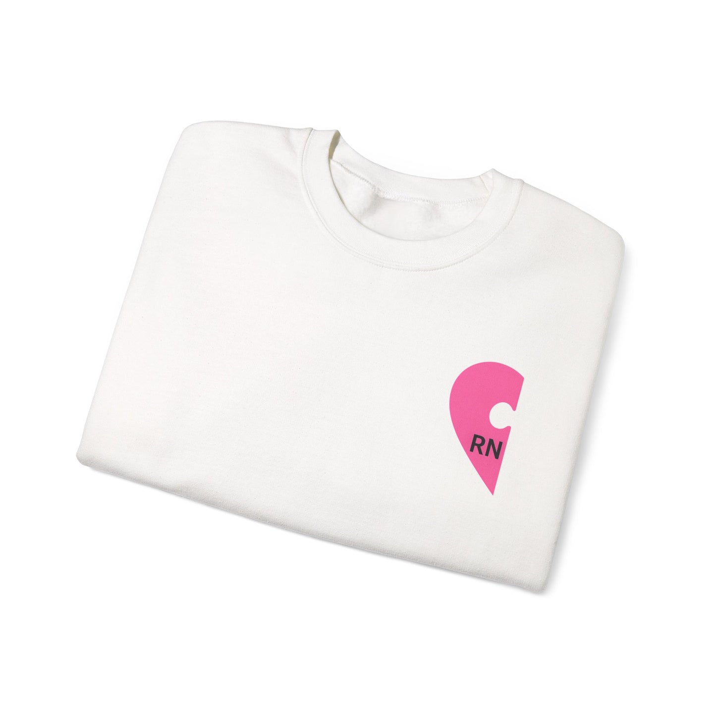RN Heart Patch Sweatshirt — “I Bring The Meds” Nurse Crewneck