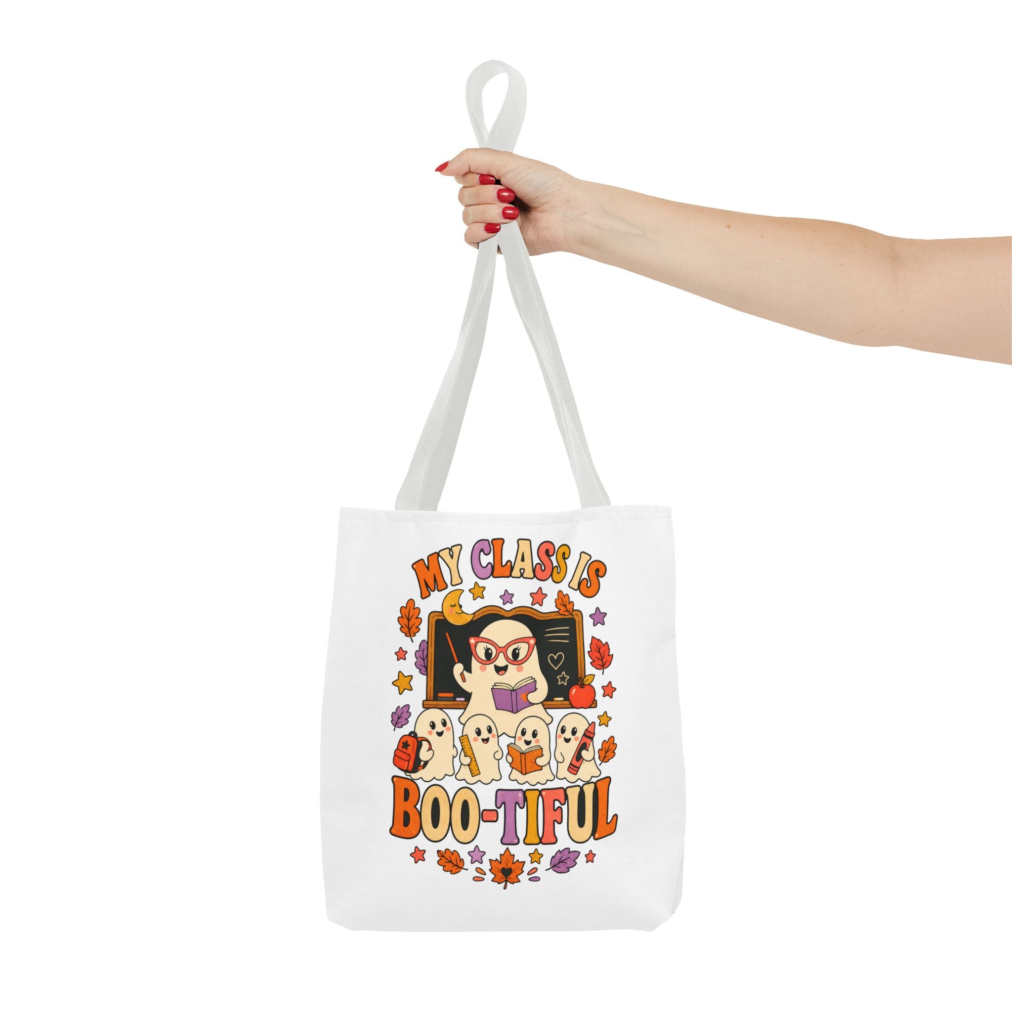 Halloween Teacher Tote Bag - "My Class Is Boo-tiful" Cute Ghost Classroom Tote