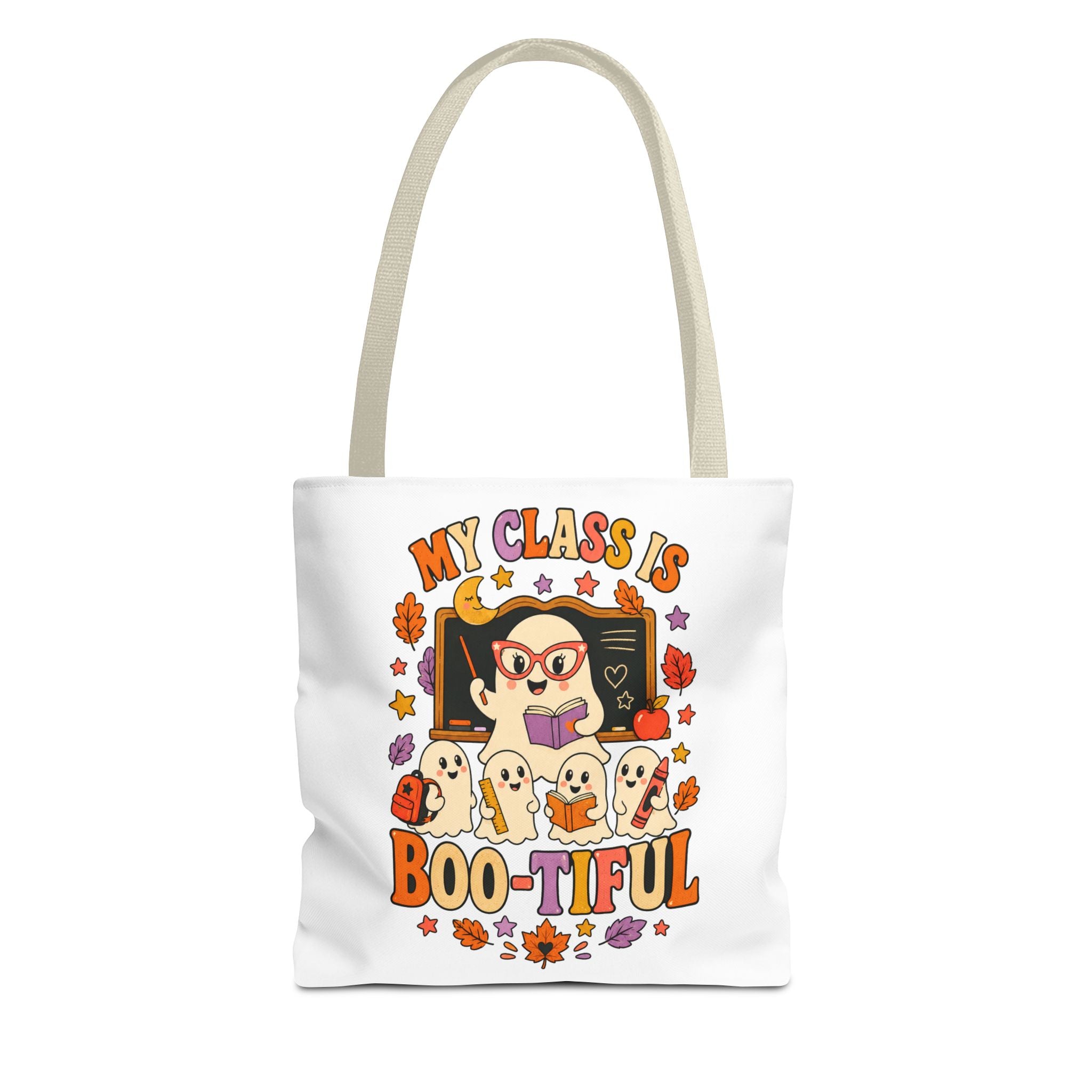 Halloween Teacher Tote Bag - "My Class Is Boo-tiful" Cute Ghost Classroom Tote
