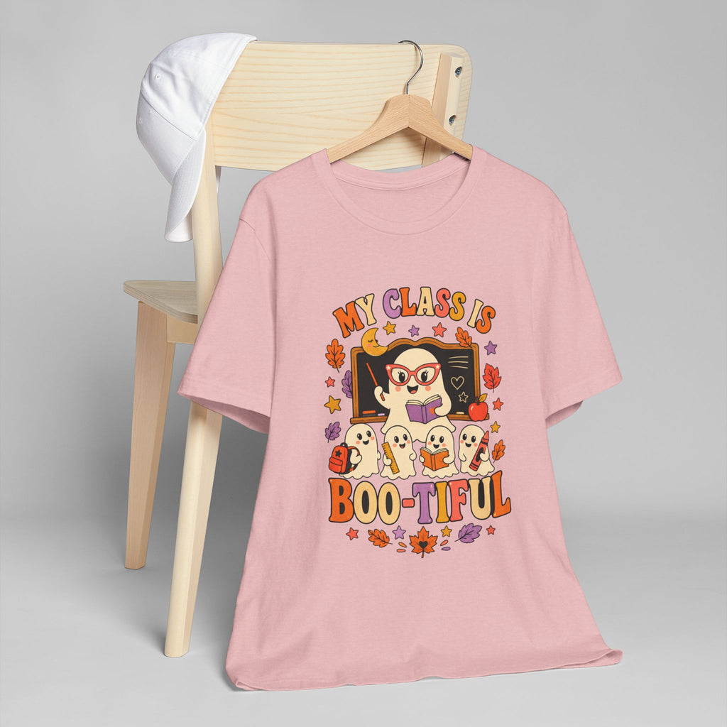 Teacher Halloween T‑Shirt — "My Class Is Boo-tiful" Cute Ghost Classroom Tee