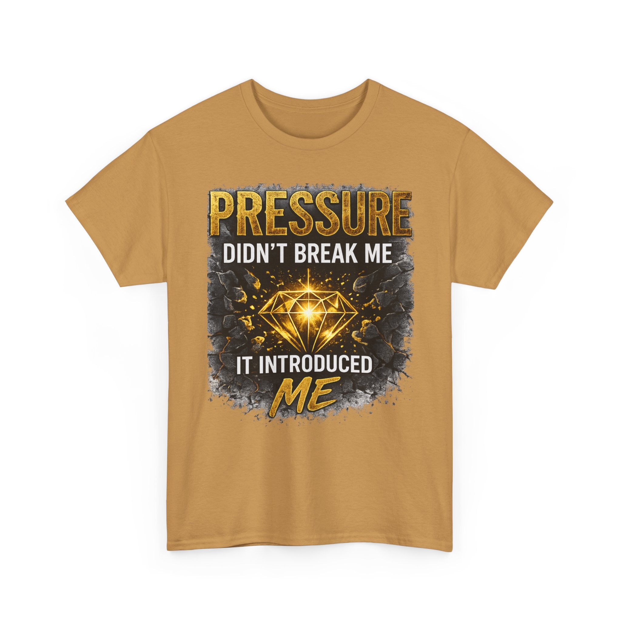 Pressure Didn’t Break Me It Introduced Me Tee | Diamond Graphic Motivational Shirt