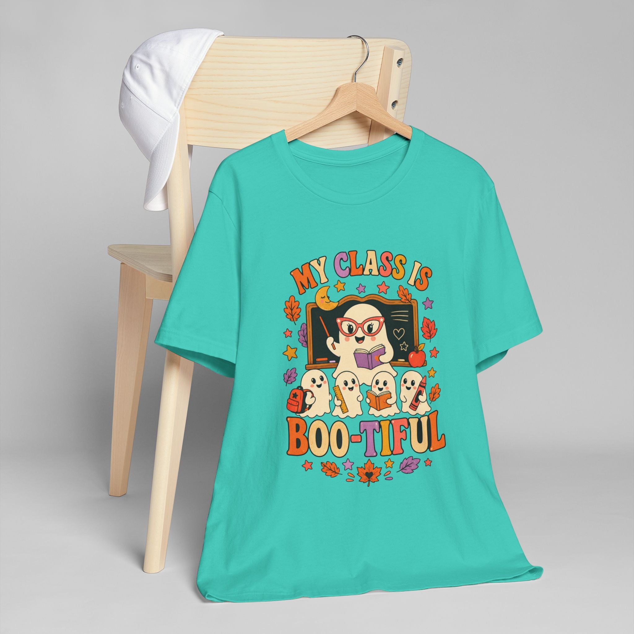 Teacher Halloween T‑Shirt — "My Class Is Boo-tiful" Cute Ghost Classroom Tee