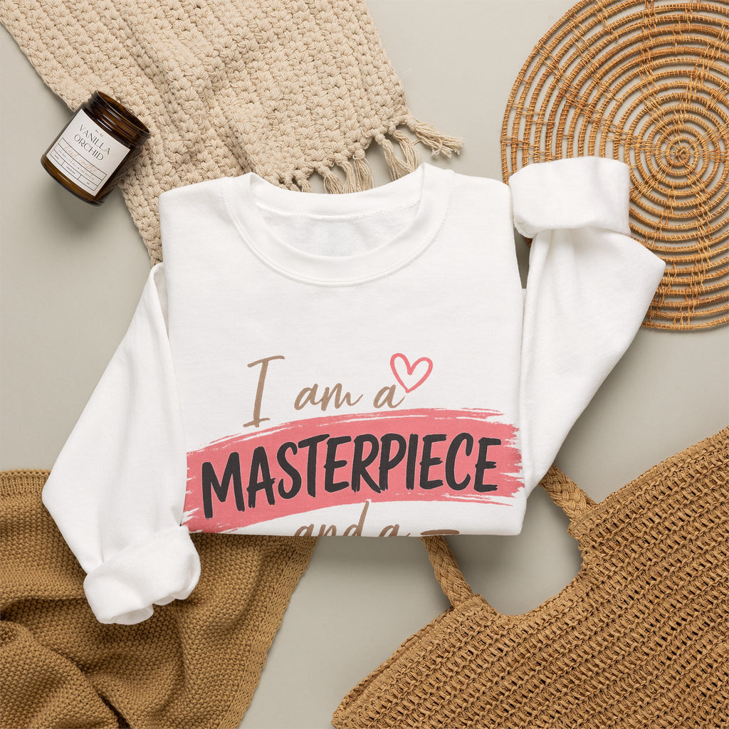 I Am a Masterpiece and a Work in Progress | Inspirational Mental Health Sweatshirt