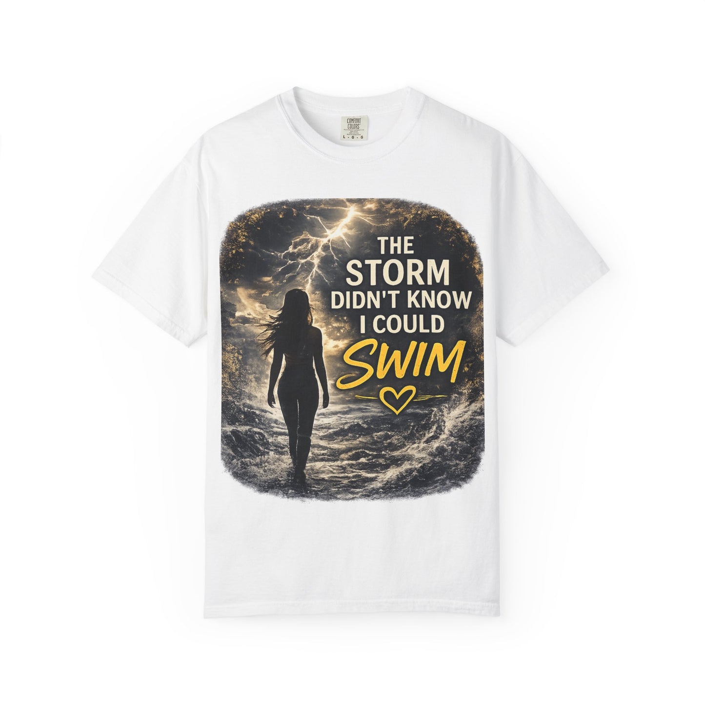 The Storm Didn’t Know I Could Swim T-shirt | Inspirational Ocean Quote