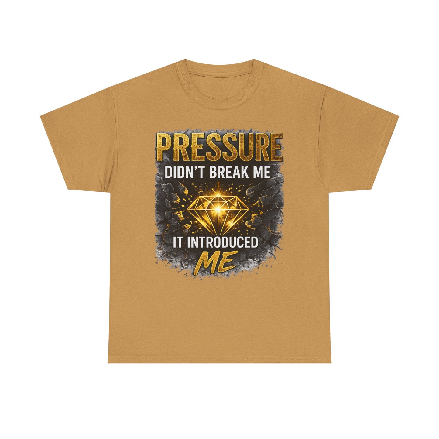 Pressure Didn’t Break Me It Introduced Me Tee | Diamond Graphic Motivational Shirt