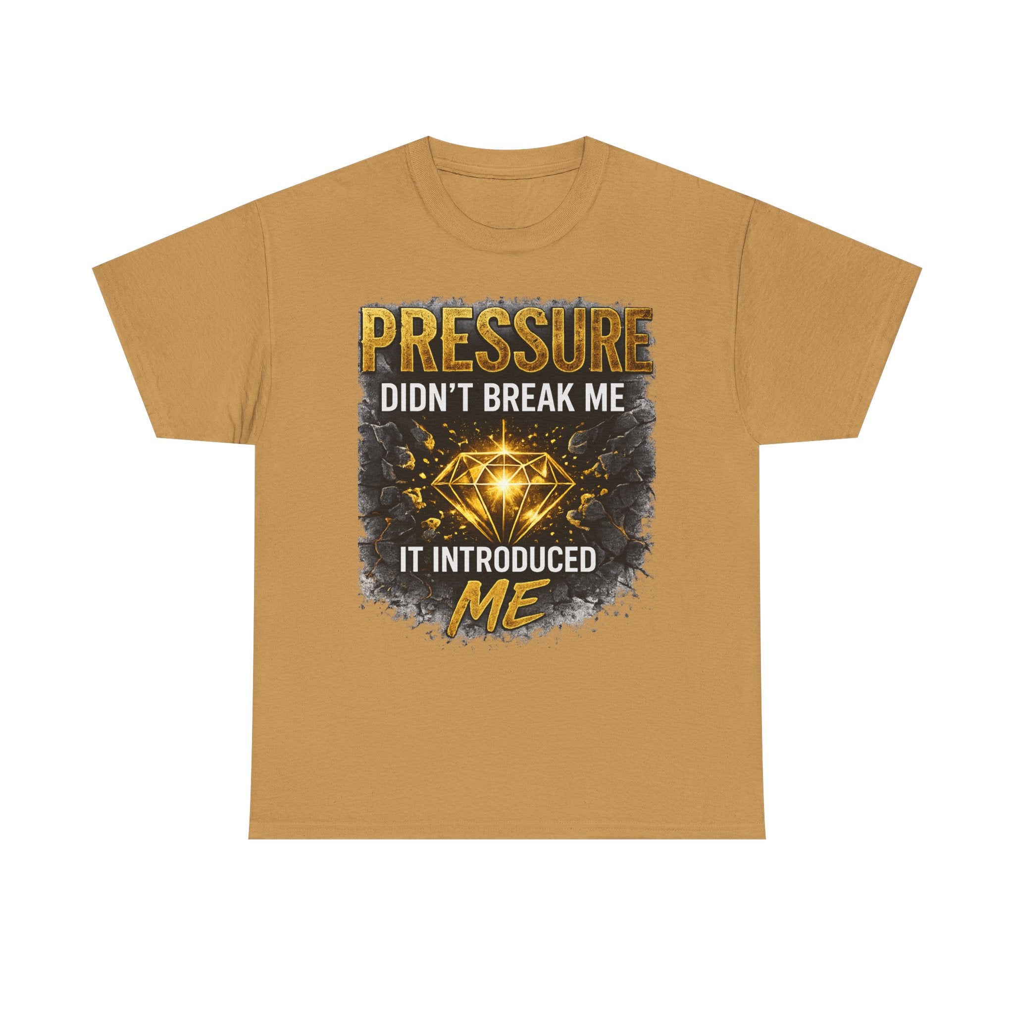 Pressure Didn’t Break Me It Introduced Me Tee | Diamond Graphic Motivational Shirt