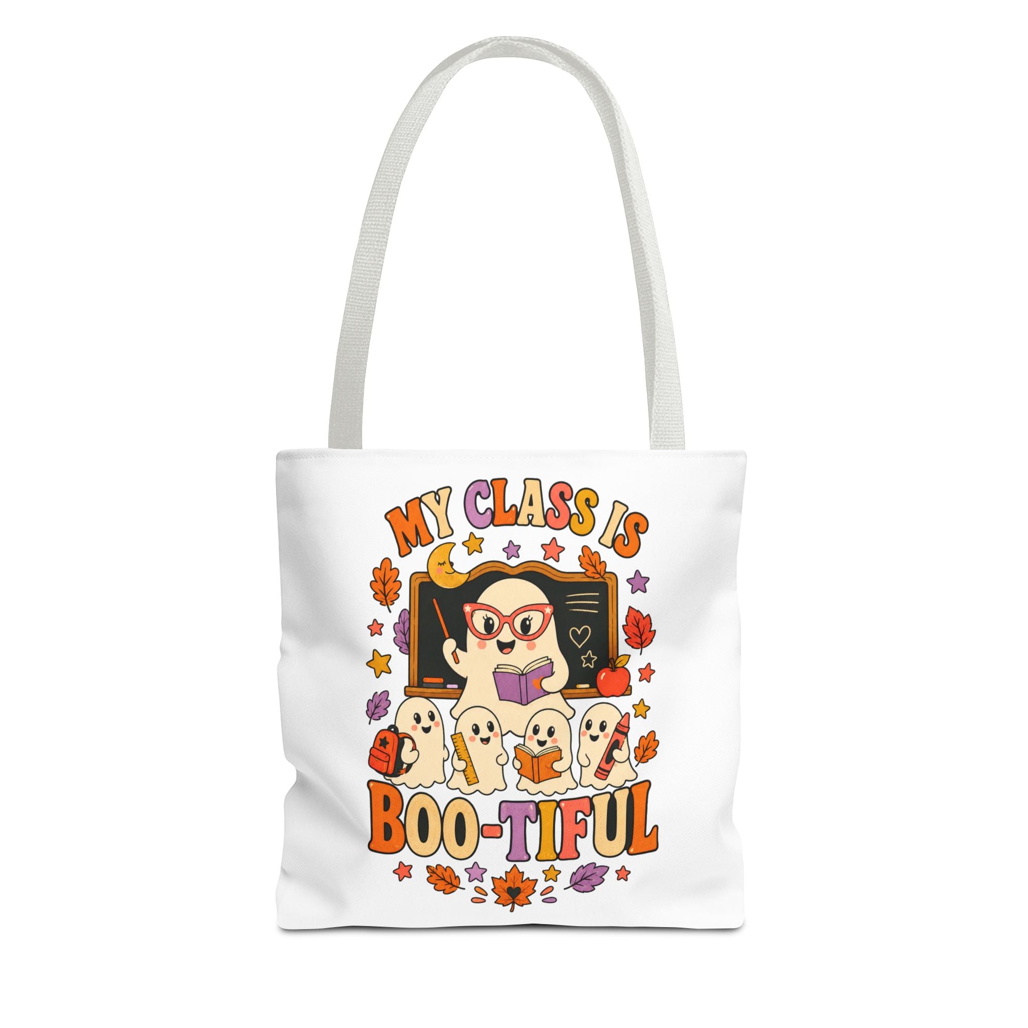 Halloween Teacher Tote Bag - "My Class Is Boo-tiful" Cute Ghost Classroom Tote