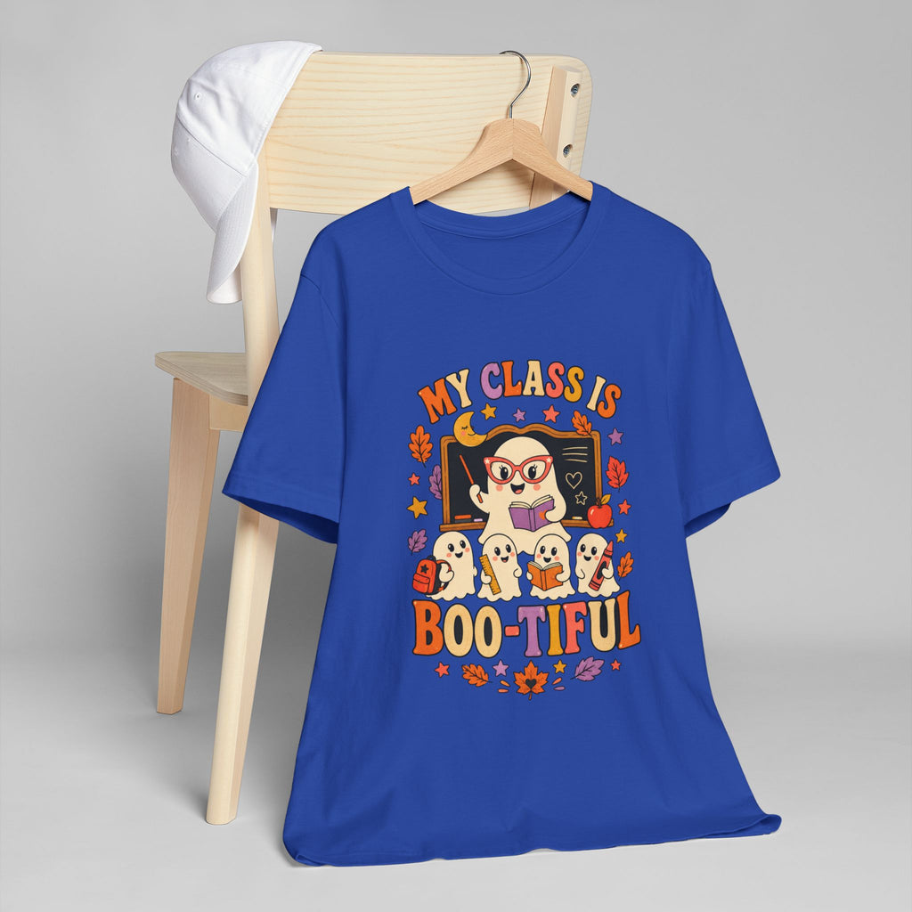 Teacher Halloween T‑Shirt — "My Class Is Boo-tiful" Cute Ghost Classroom Tee
