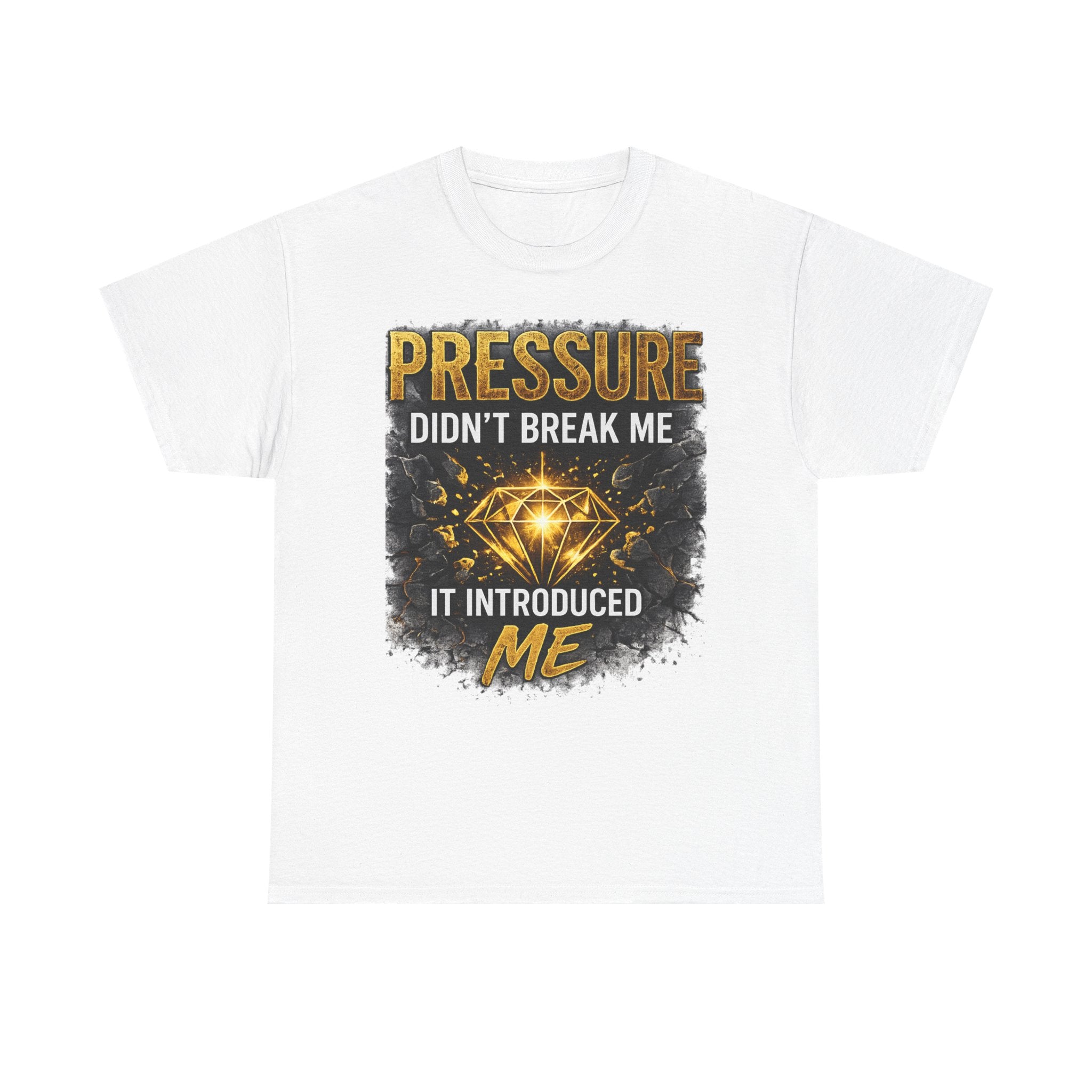 Pressure Didn’t Break Me It Introduced Me Tee | Diamond Graphic Motivational Shirt