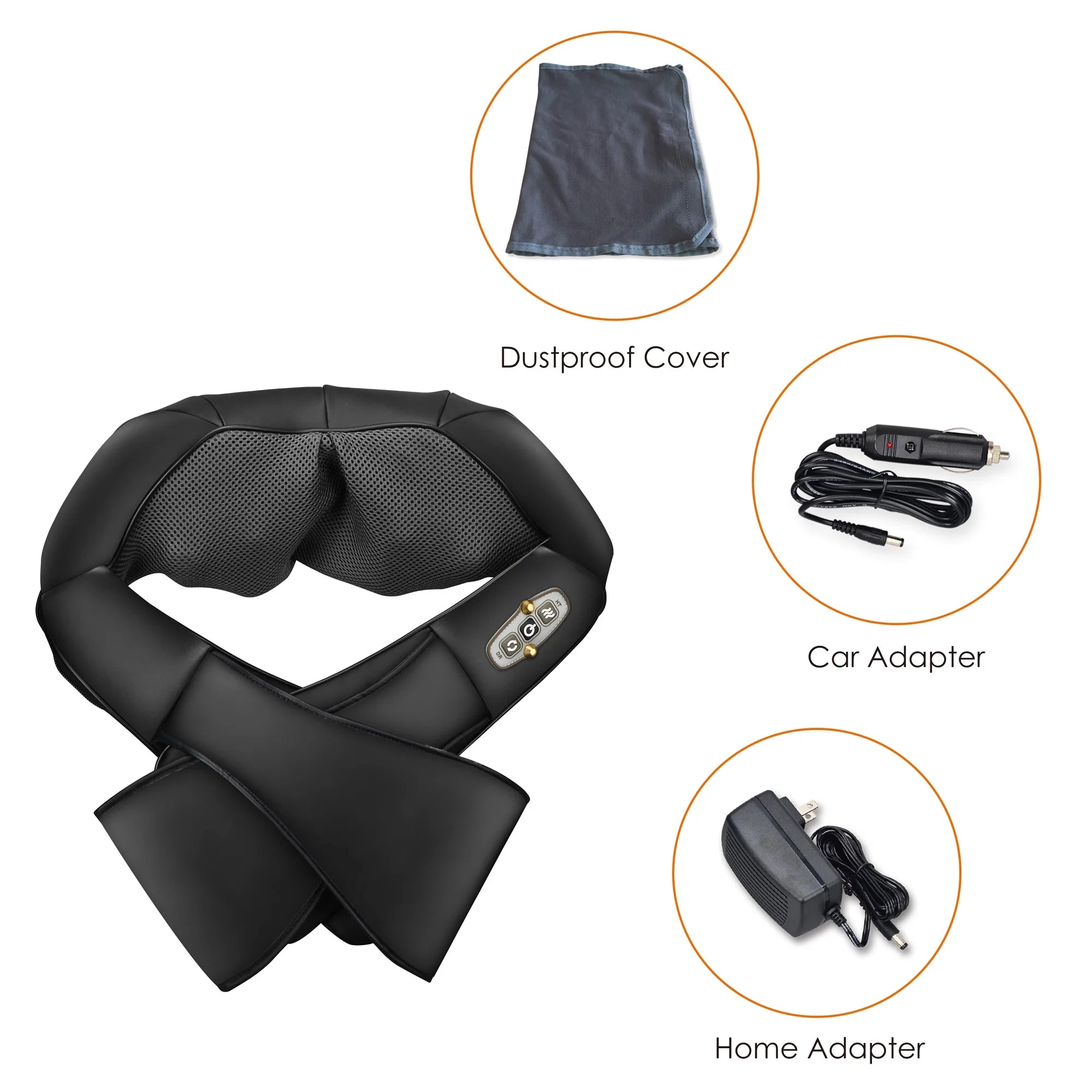 Shiatsu Shoulder Neck Massager with Heat, 4D Deep Kneading Back Massager for Men Women