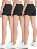 3 Pack Girls Athletic Shorts Bike Gymnastics Cheer Shorts for Kids | Spandex Yoga Running Sport Shorts for Gilrs 5-14 Years
