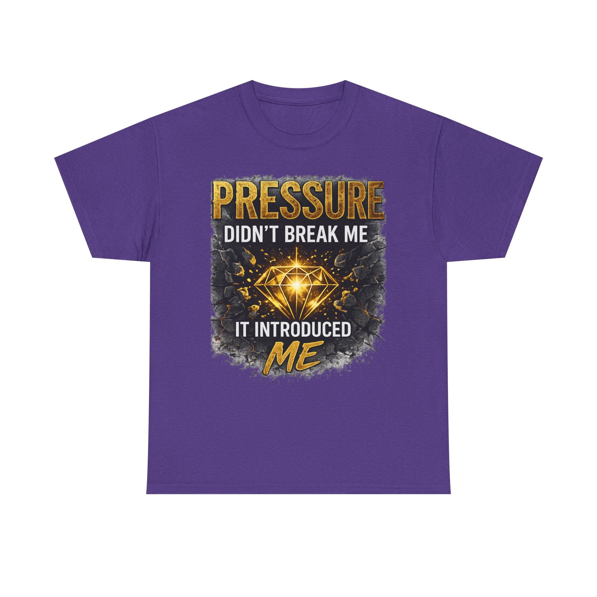 Pressure Didn’t Break Me It Introduced Me Tee | Diamond Graphic Motivational Shirt