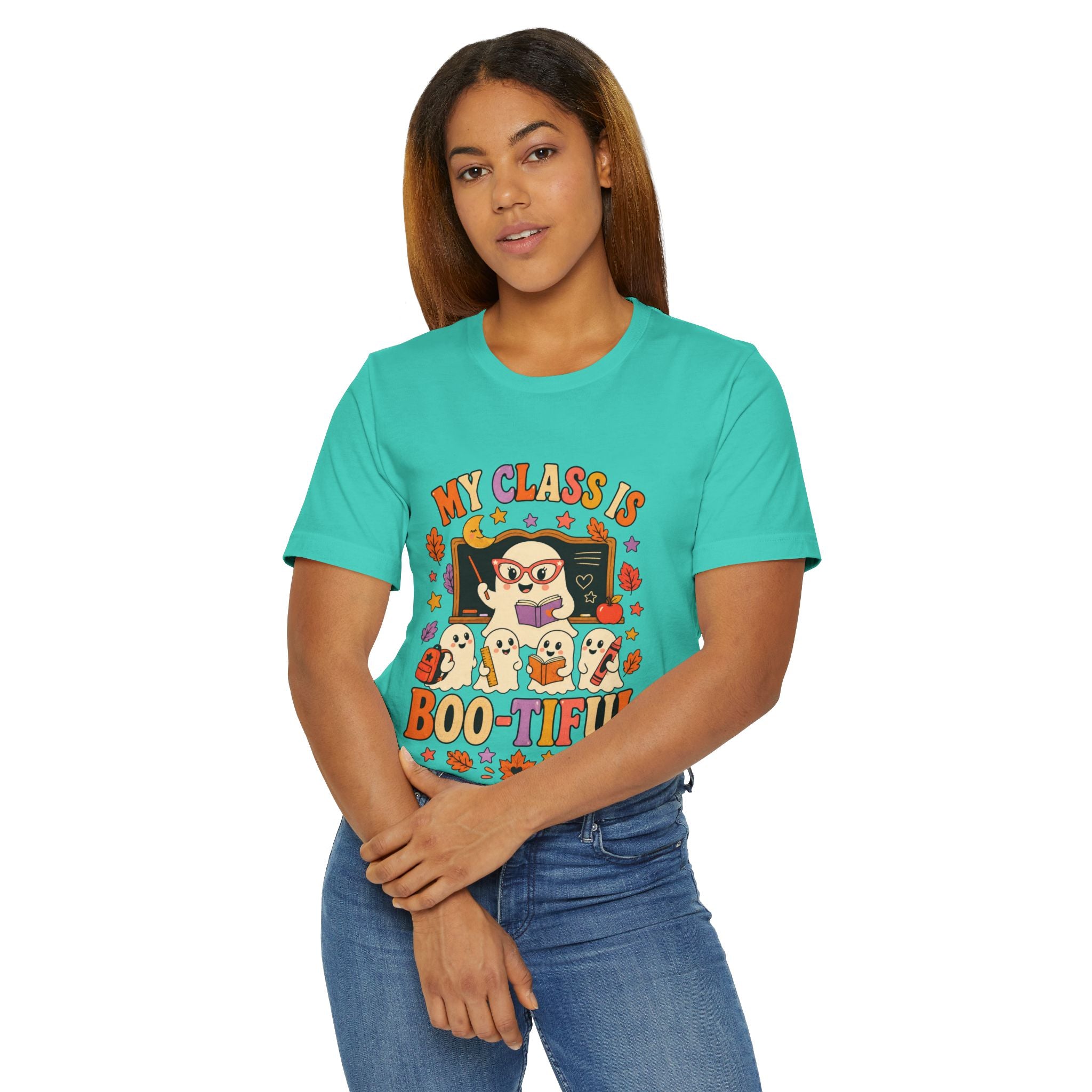 Teacher Halloween T‑Shirt — "My Class Is Boo-tiful" Cute Ghost Classroom Tee