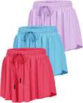 Girls Butterfly Shorts Flowy Athletic Shorts for Dance Cheer 5-14Y | Kids Skorts Preppy Shorts with Pocket Cool Material