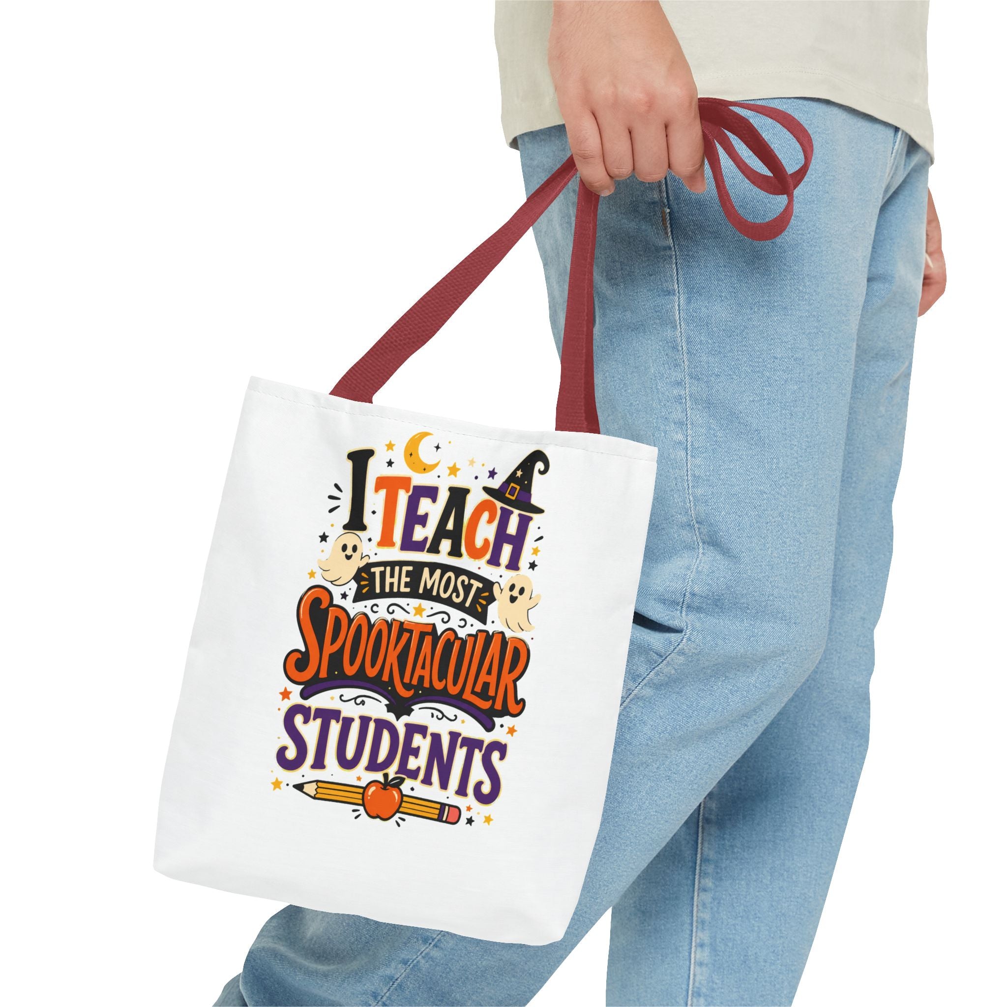 Halloween Teacher Tote Bag — "I Teach the Most Spooktacular Students" Classroom Gift