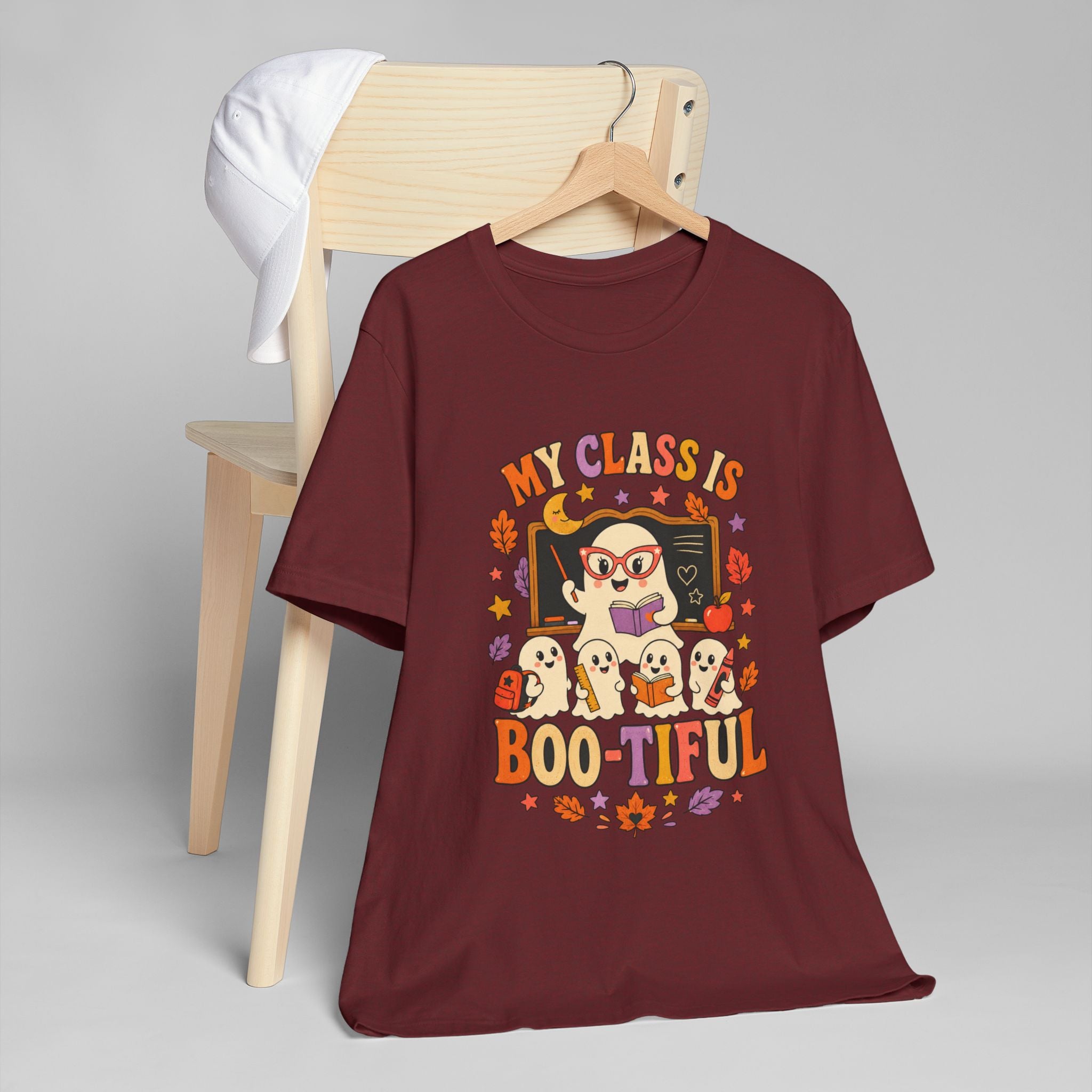 Teacher Halloween T‑Shirt — "My Class Is Boo-tiful" Cute Ghost Classroom Tee