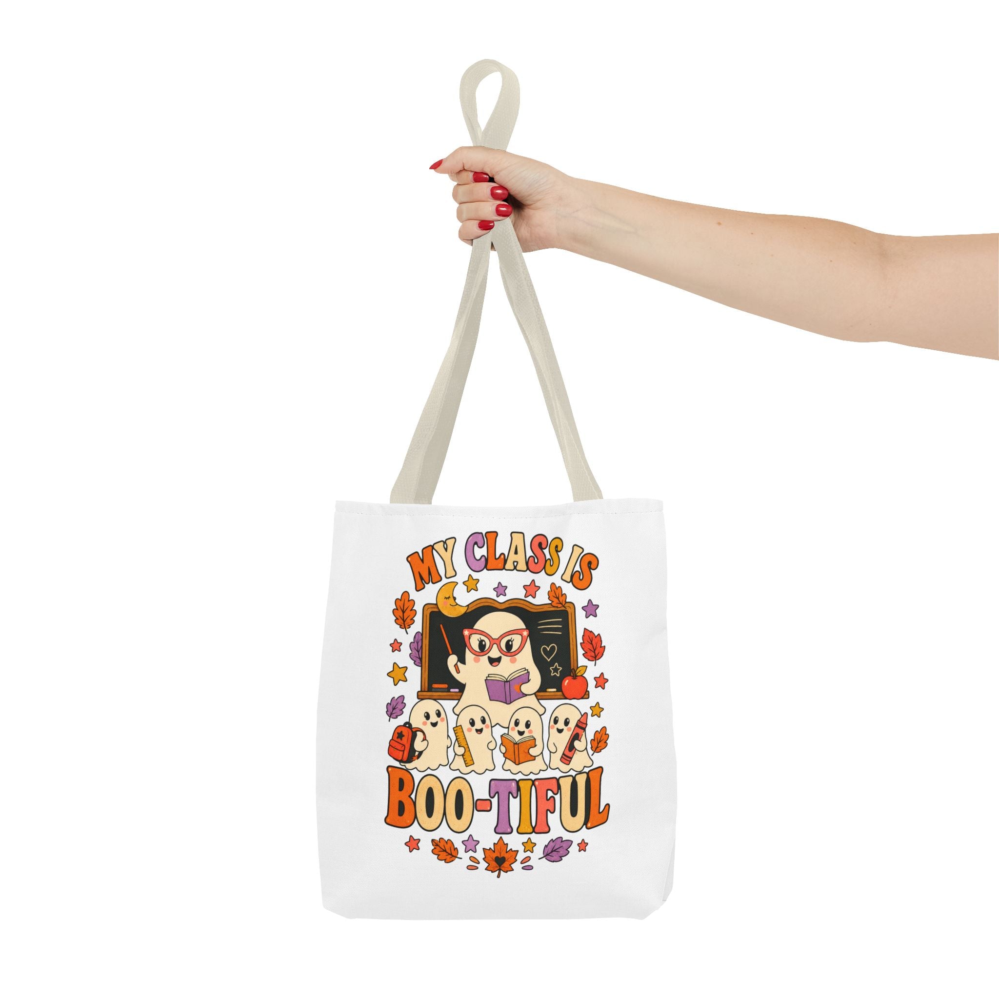 Halloween Teacher Tote Bag - "My Class Is Boo-tiful" Cute Ghost Classroom Tote