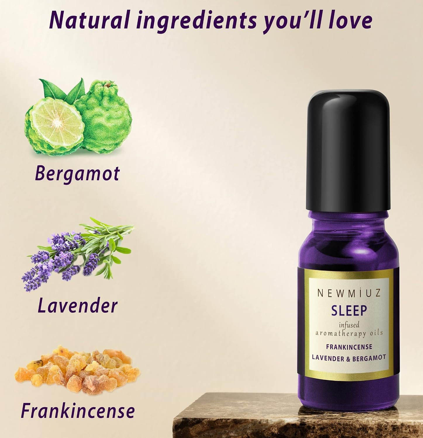Sleep Well Roll on Essential Oil anti Stress Calming Aromatherapy Stick Blend Lavender Bergamot Frankincense Destress Relaxation Stress Gift for Women