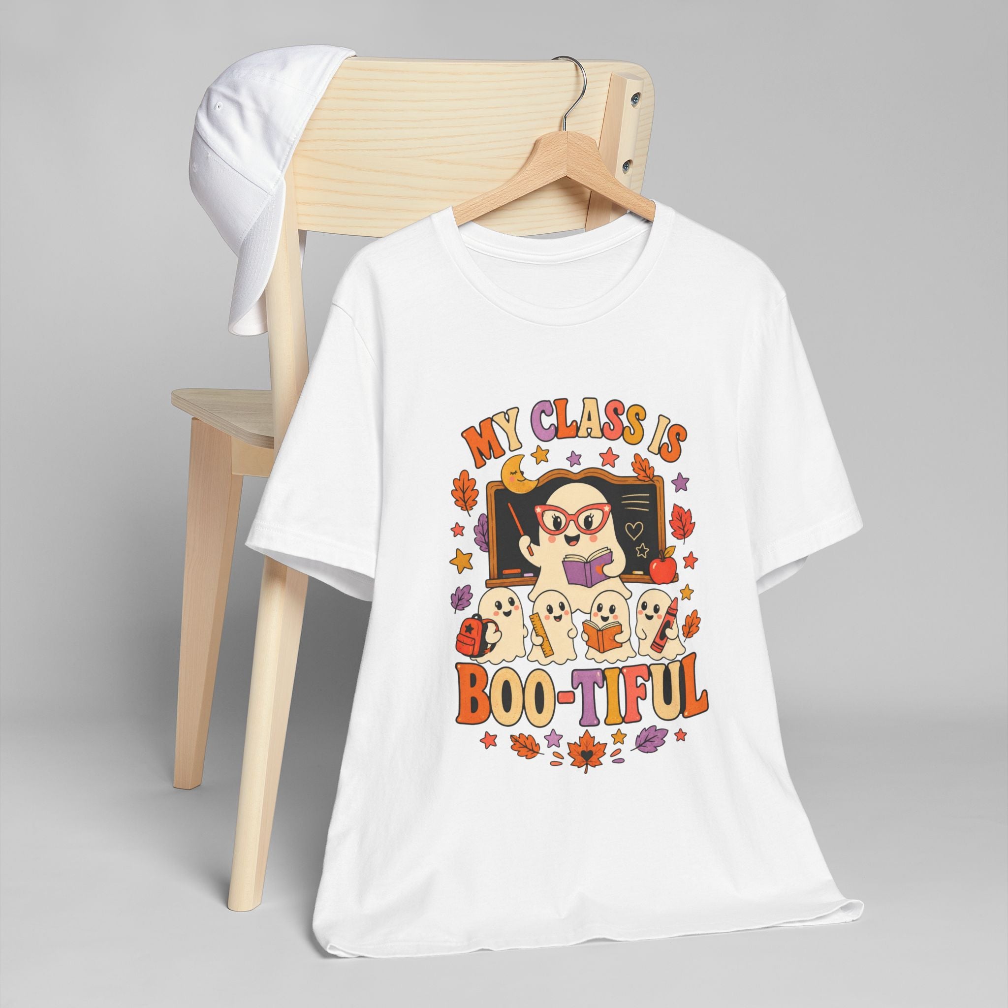 Teacher Halloween T‑Shirt — "My Class Is Boo-tiful" Cute Ghost Classroom Tee