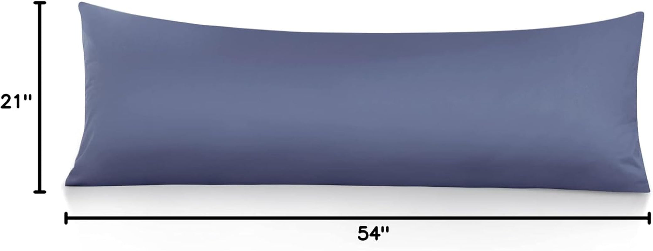 Body Pillow Cover 21X54, 100% Cotton Pillowcase, Steel Blue | 800 Thread Count Cotton Body Pillow Case, Soft Breathable Long Body Pillow Case with Envelope Closure, Set of 1