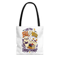 Halloween Tote Bag — "Are You Fall-o-ween Directions?" Cute Spooky Owl & Ghost Trick-or-Treat Tote