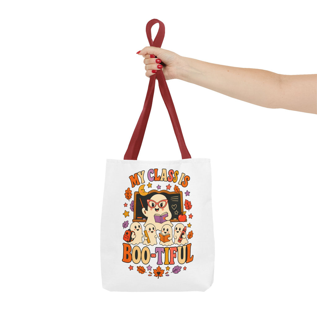 Halloween Teacher Tote Bag - "My Class Is Boo-tiful" Cute Ghost Classroom Tote