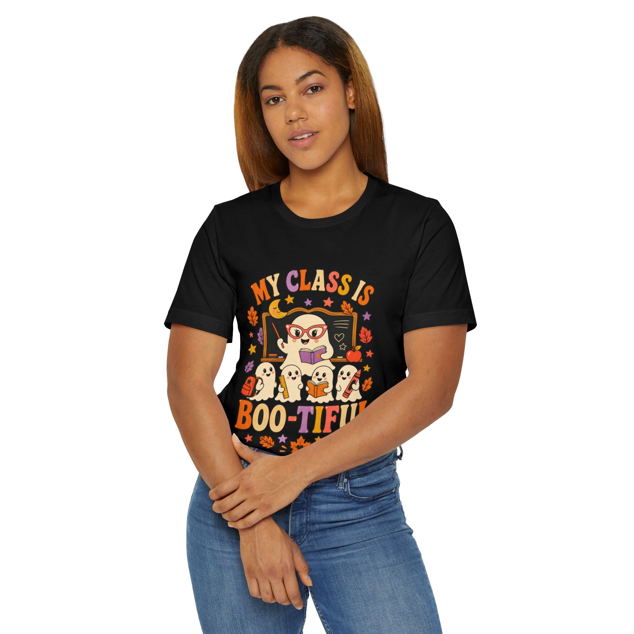 Teacher Halloween T‑Shirt — "My Class Is Boo-tiful" Cute Ghost Classroom Tee
