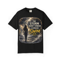 The Storm Didn’t Know I Could Swim T-shirt | Inspirational Ocean Quote