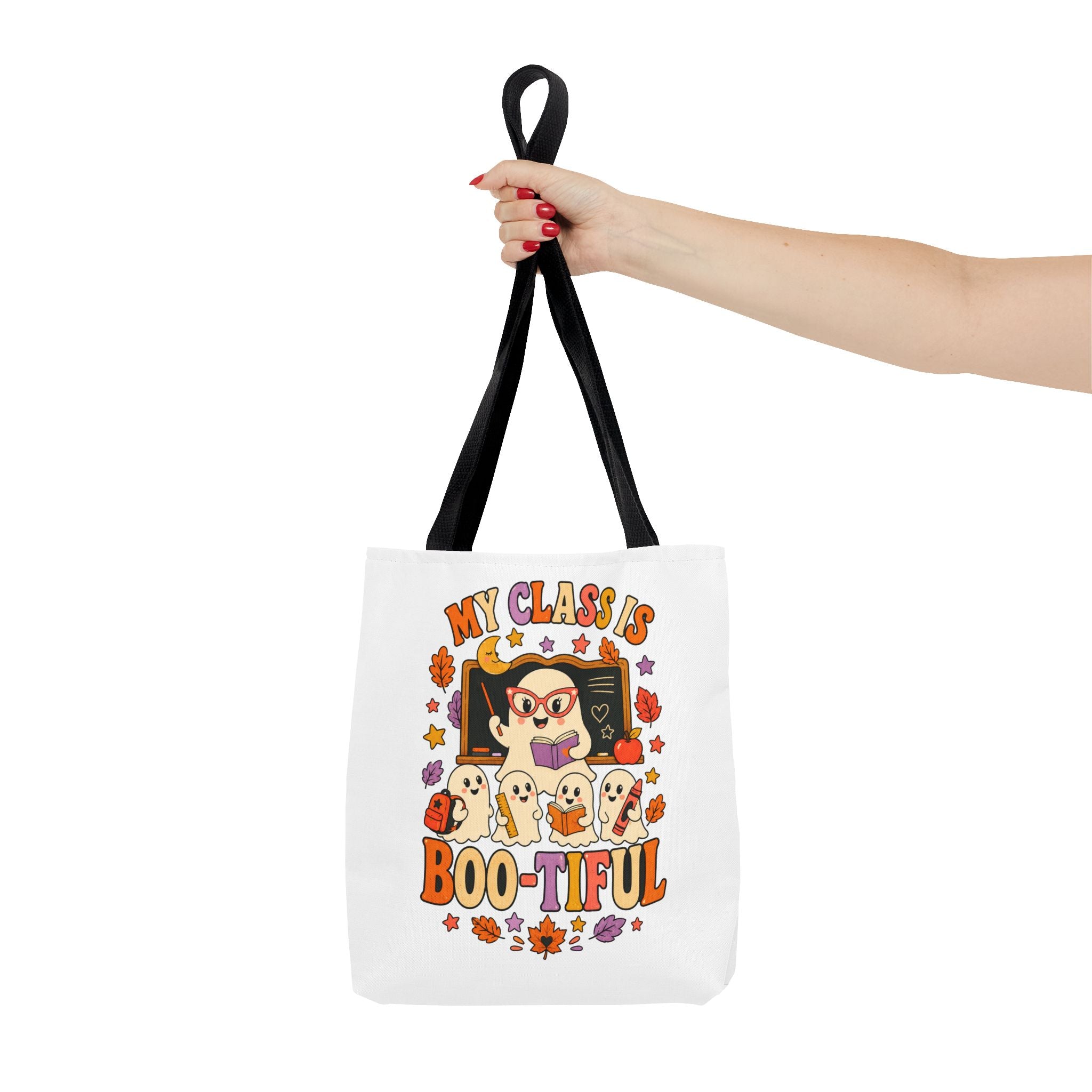 Halloween Teacher Tote Bag - "My Class Is Boo-tiful" Cute Ghost Classroom Tote