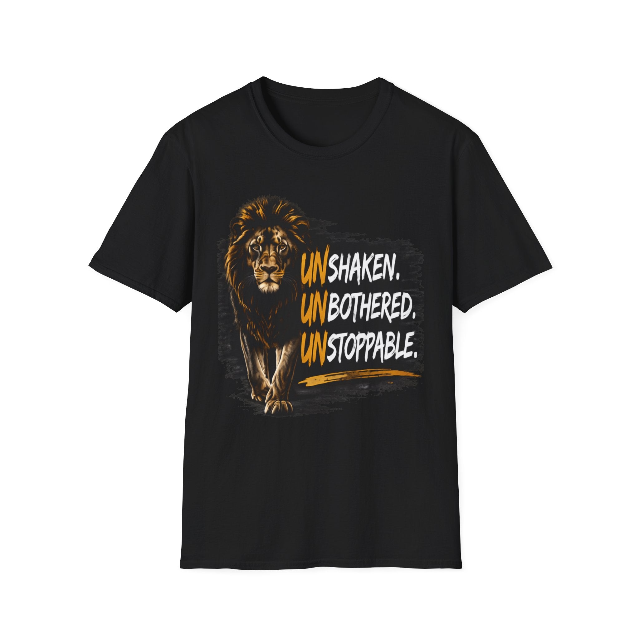 Lion Unshaken Unbothered Unstoppable T-Shirt | Lion Graphic Tee