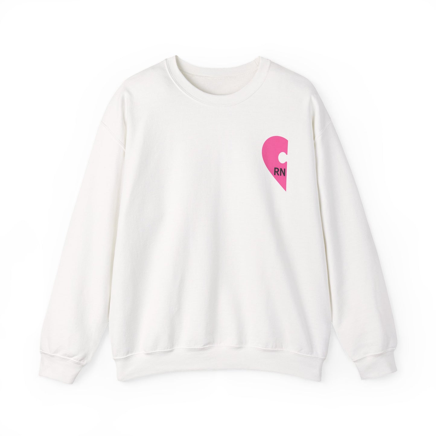 RN Heart Patch Sweatshirt — “I Bring The Meds” Nurse Crewneck