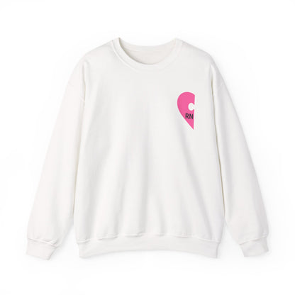RN Heart Patch Sweatshirt — “I Bring The Meds” Nurse Crewneck