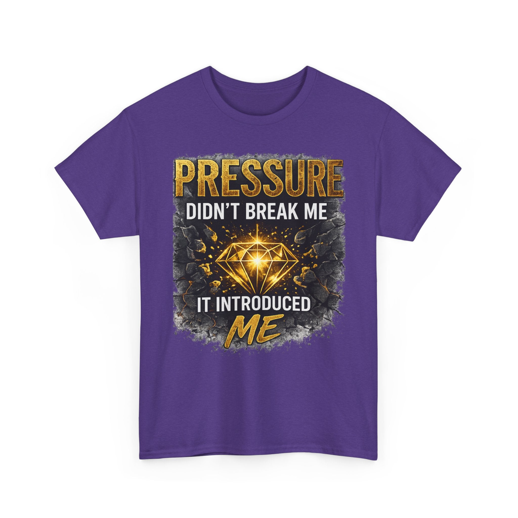 Pressure Didn’t Break Me It Introduced Me Tee | Diamond Graphic Motivational Shirt