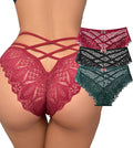 Womens Sexy Thongs Lace Panties Underwear Low Rise plus Size Underpants Pack of 1-3