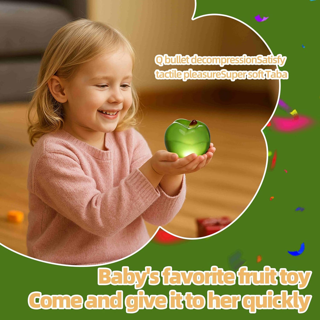 Sticky Apple Taba Clear Squishy Toy, Non-Toxic Silicone Stress Fidget Toy | Skin Friendly Silicone Squeeze Toy Relieves Stress at Home, Work and Travel.Good Sensory Gift for Ages 3+ Kids and Adults