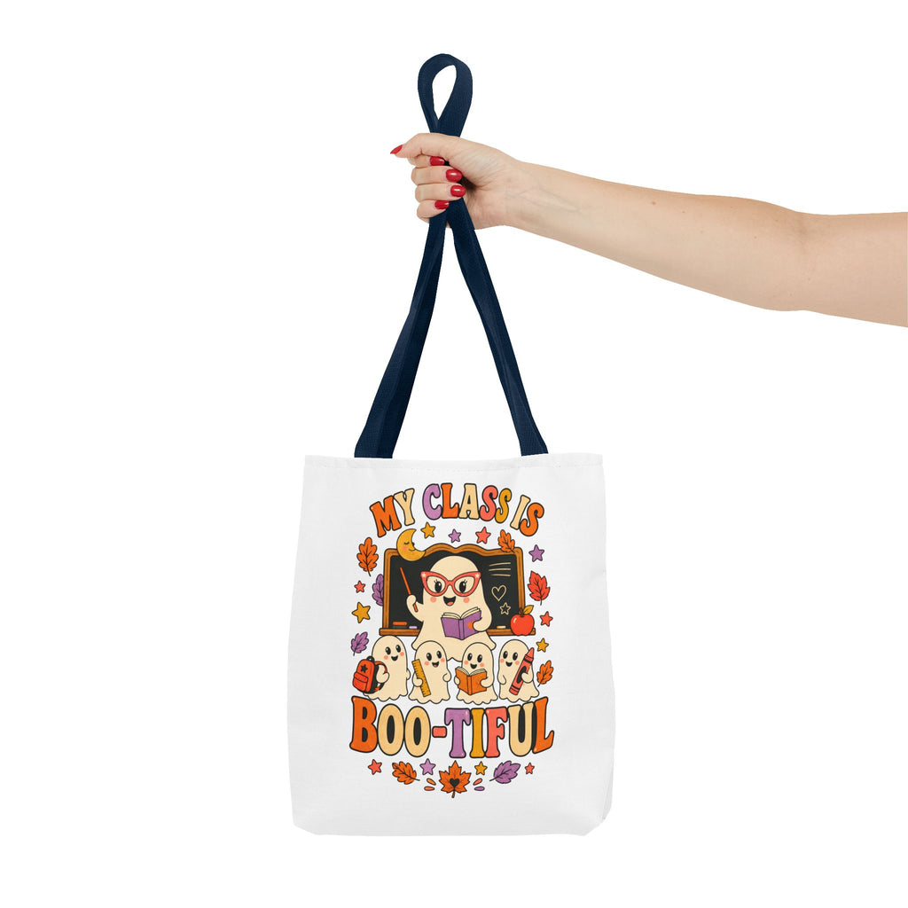 Halloween Teacher Tote Bag - "My Class Is Boo-tiful" Cute Ghost Classroom Tote