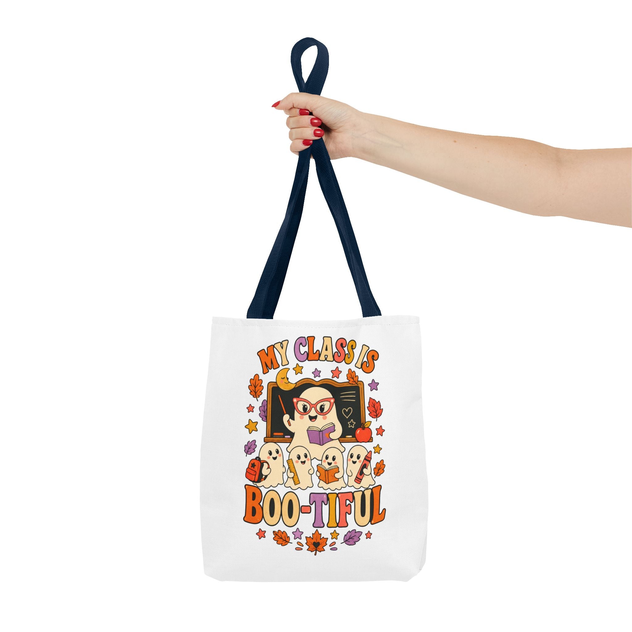Halloween Teacher Tote Bag - "My Class Is Boo-tiful" Cute Ghost Classroom Tote