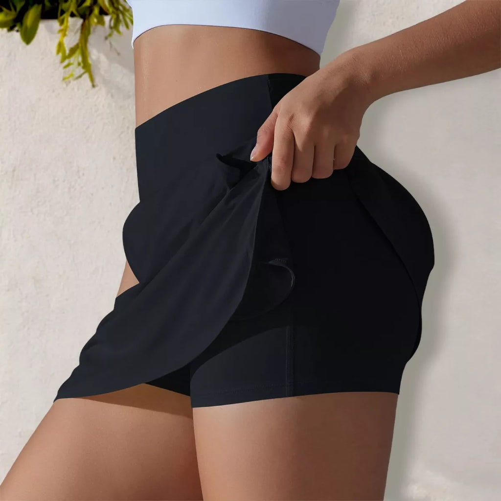 Anna-Kaci Active Women'S High Waist Athletic Skort with Built-In Shorts and Side Pockets