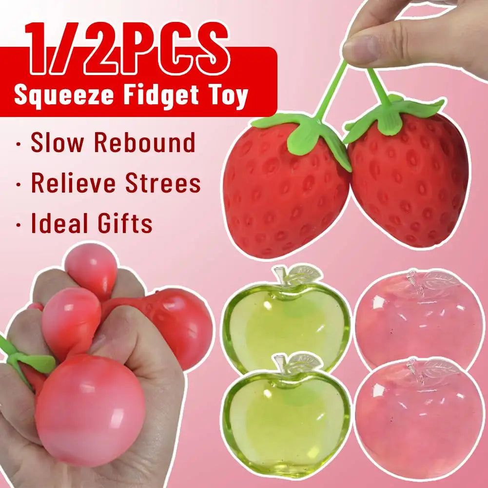 Strawberry & Apple Squishy Stress Toy