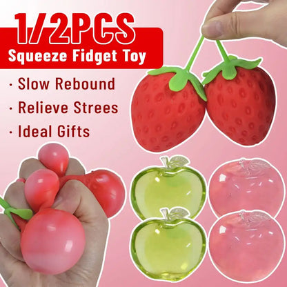 Strawberry & Apple Squishy Stress Toy