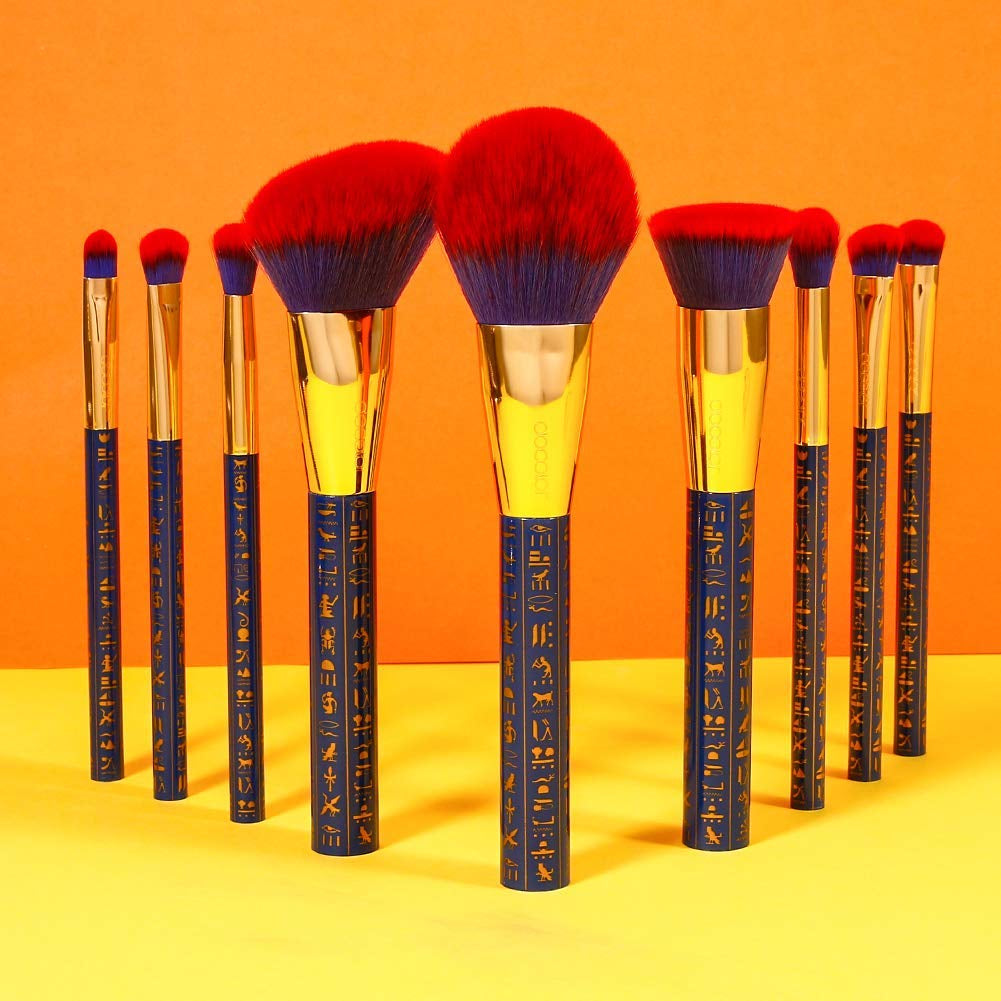 Makeup Brush Set 19Cs -Ancient Egyptian Series, Luxe Design | Professional Makeup Brushes for Foundation, Blush, Bronzer, Contour, Eyeshadow & Powder, Gift Set, Cruelty-Free & Vegan