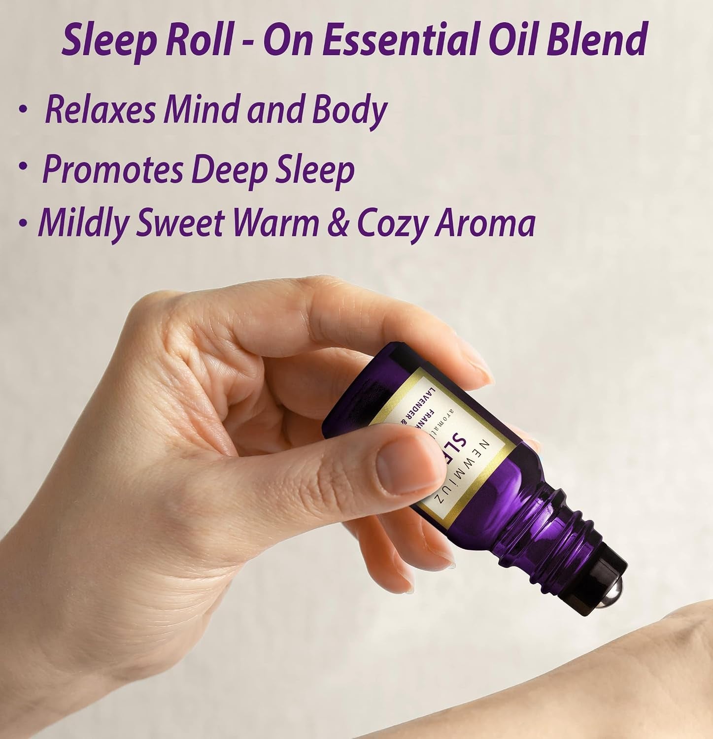 Sleep Well Roll on Essential Oil anti Stress Calming Aromatherapy Stick Blend Lavender Bergamot Frankincense Destress Relaxation Stress Gift for Women
