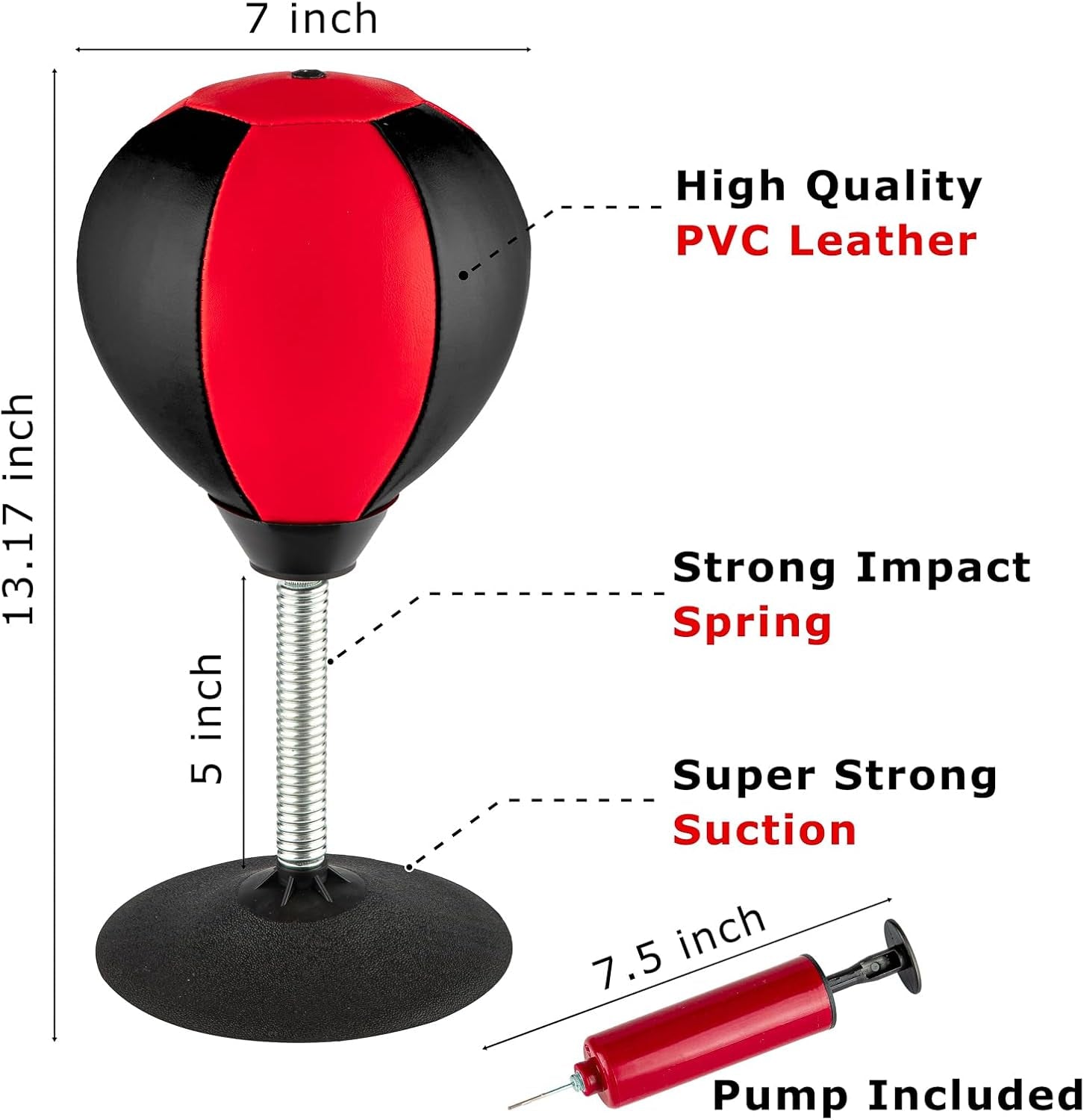 Stress Buster Desktop Punching Bag - Suctions to Your Desk,  Heavy Duty Stress Relief Ball, Funny Gifts for Boss or Coworker, Easter