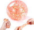 Coconut Oil Squishy, Coconut Oil Slow Rising Squeeze Stress Ball Clear Jelly Bubblegum Texture Coconut Oil Squishy Toy (Orange-A)