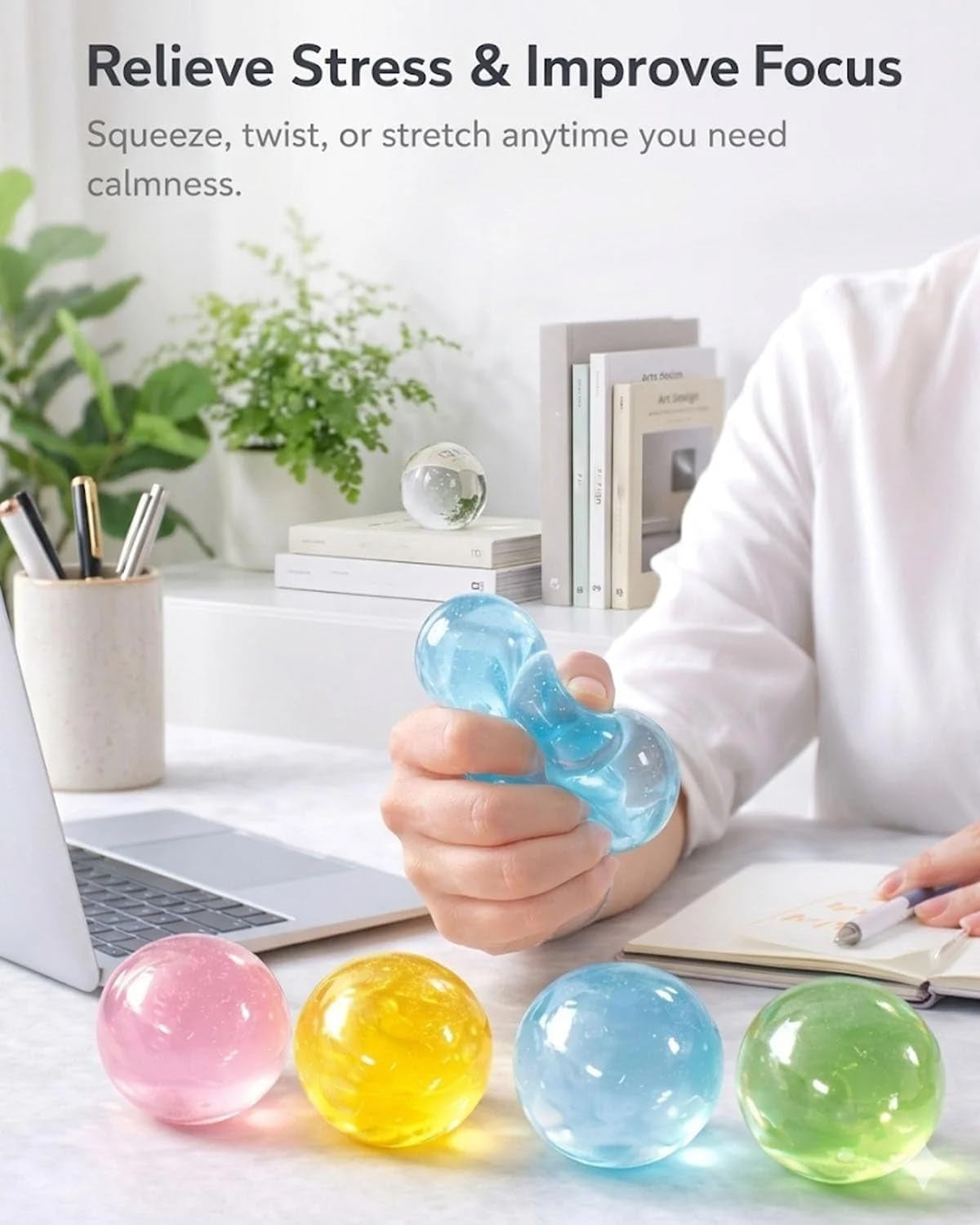 Coconut Oil Squishy, Coconut Oil Slow Rising Squeeze Stress Ball Clear Jelly Bubblegum Texture Coconut Oil Squishy Toy (Blue)