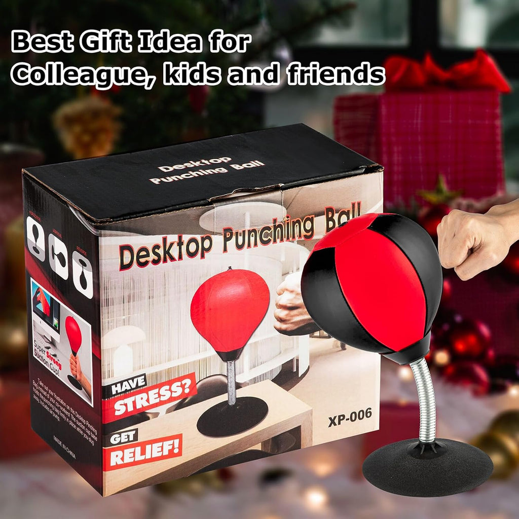 Stress Buster Desktop Punching Bag - Suctions to Your Desk,  Heavy Duty Stress Relief Ball, Funny Gifts for Boss or Coworker, Easter